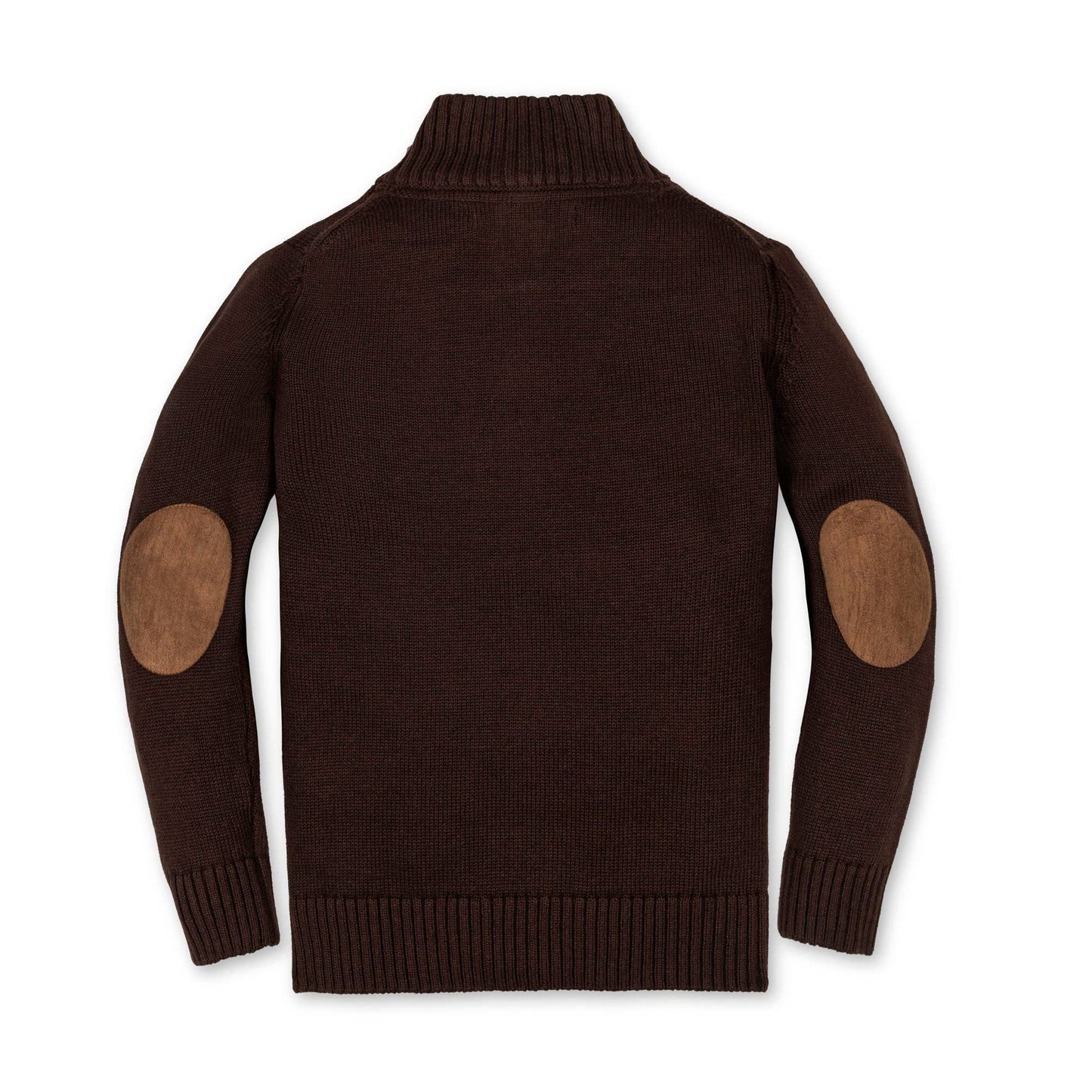 Organic Half Zip Sweater with Elbow Patches