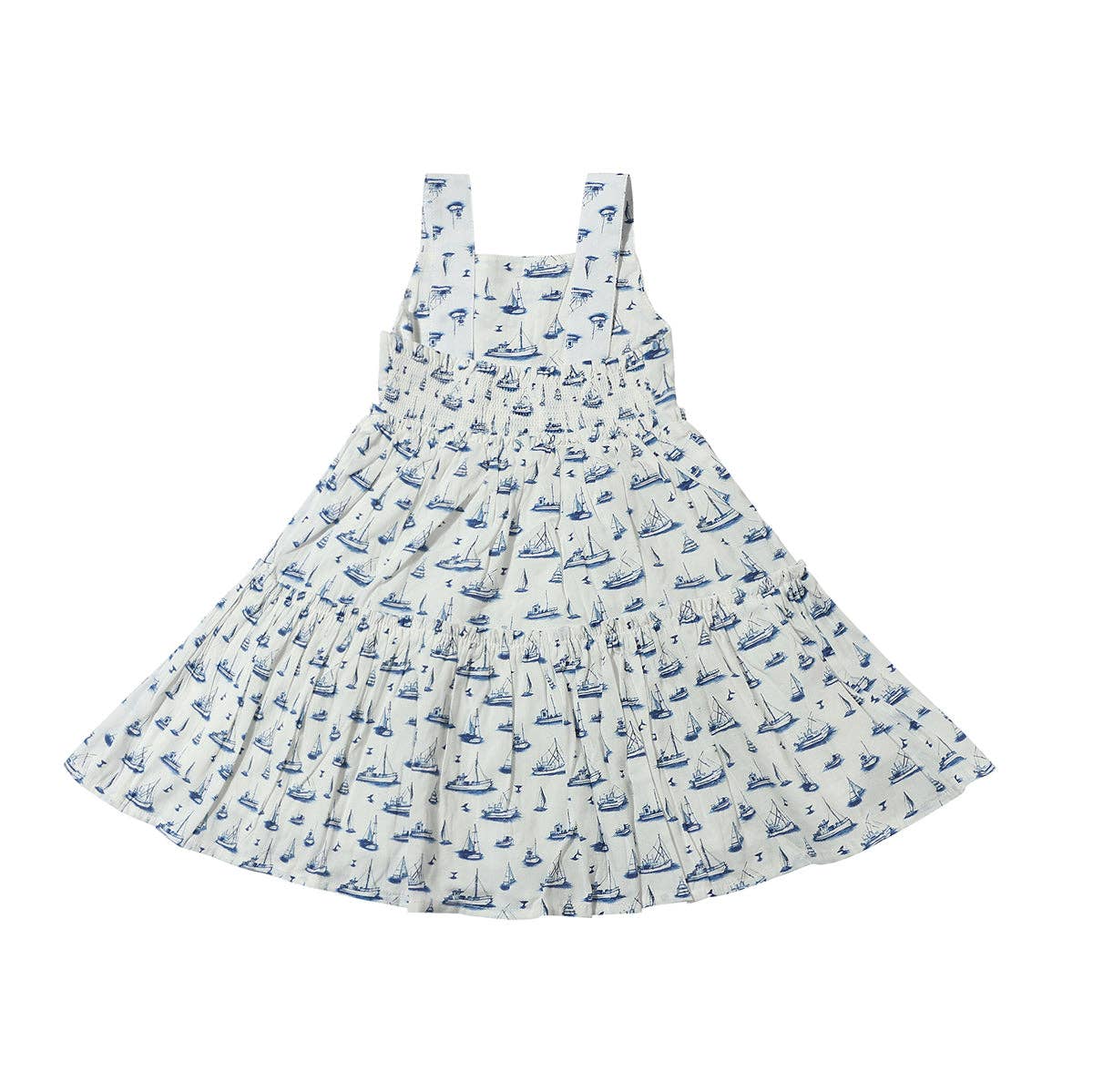 Sloane Dress in Nautical Boats