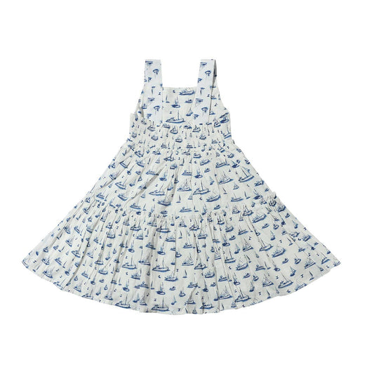 Sloane Dress in Nautical Boats