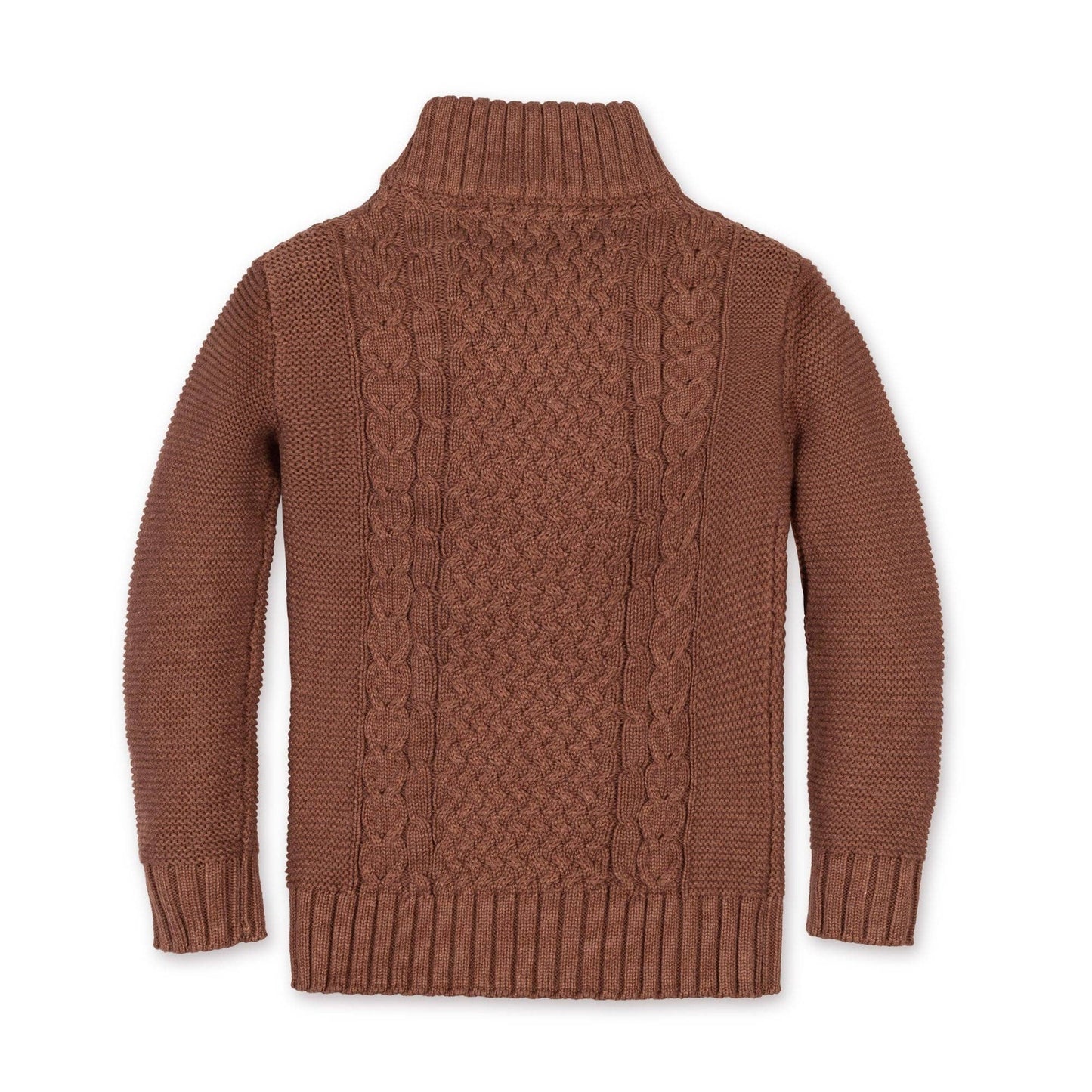 Organic Mock Neck Cable Sweater